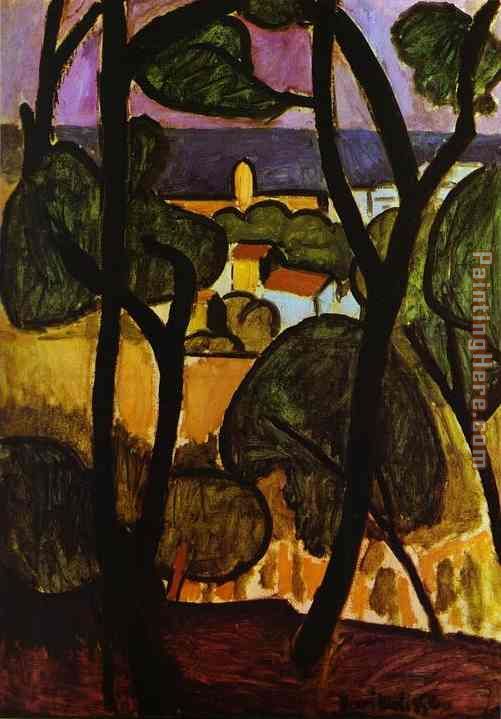 View of Collioure painting - Henri Matisse View of Collioure art painting